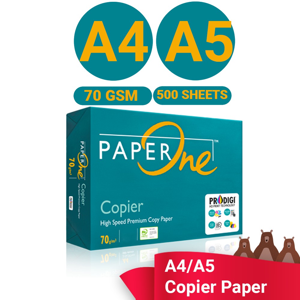 PAPERONE Paper A4/ A5 Size 70 gsm 500 Sheets (Per Ream/ Pack) Printing ...