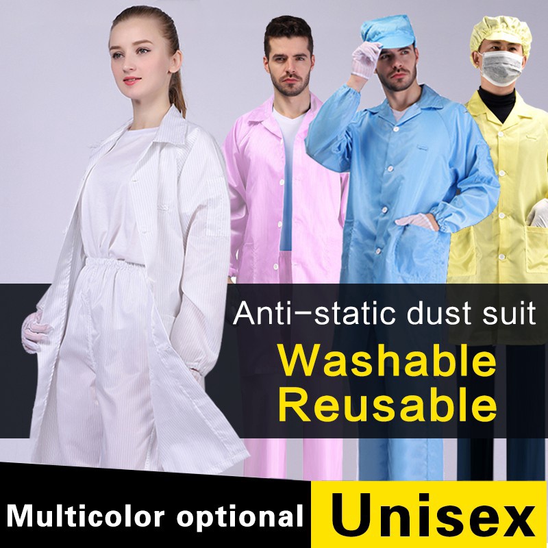 Lab Gown Smock Gown ppe gown washable PPE Jacket Reusable Esd Smock ...