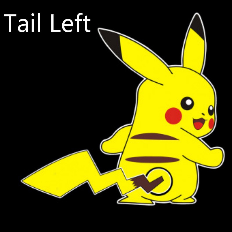 Reflective Pokemon Pikachu Funny Windshield Wiper Wag Tail Car Sticker ...