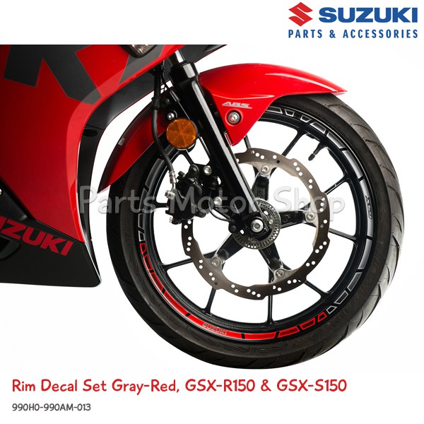Original Suzuki GSX-R150, GSX-S150, Bandit 150 Gray Red Rim Stickers ...