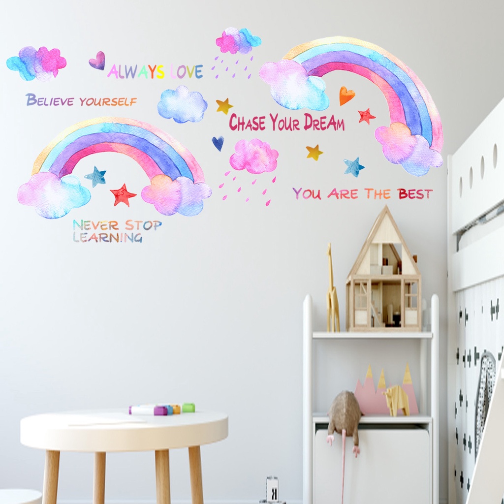 Rainbow Wall Decals Wall Sticker Rainbow Wall Decals Removable Sun