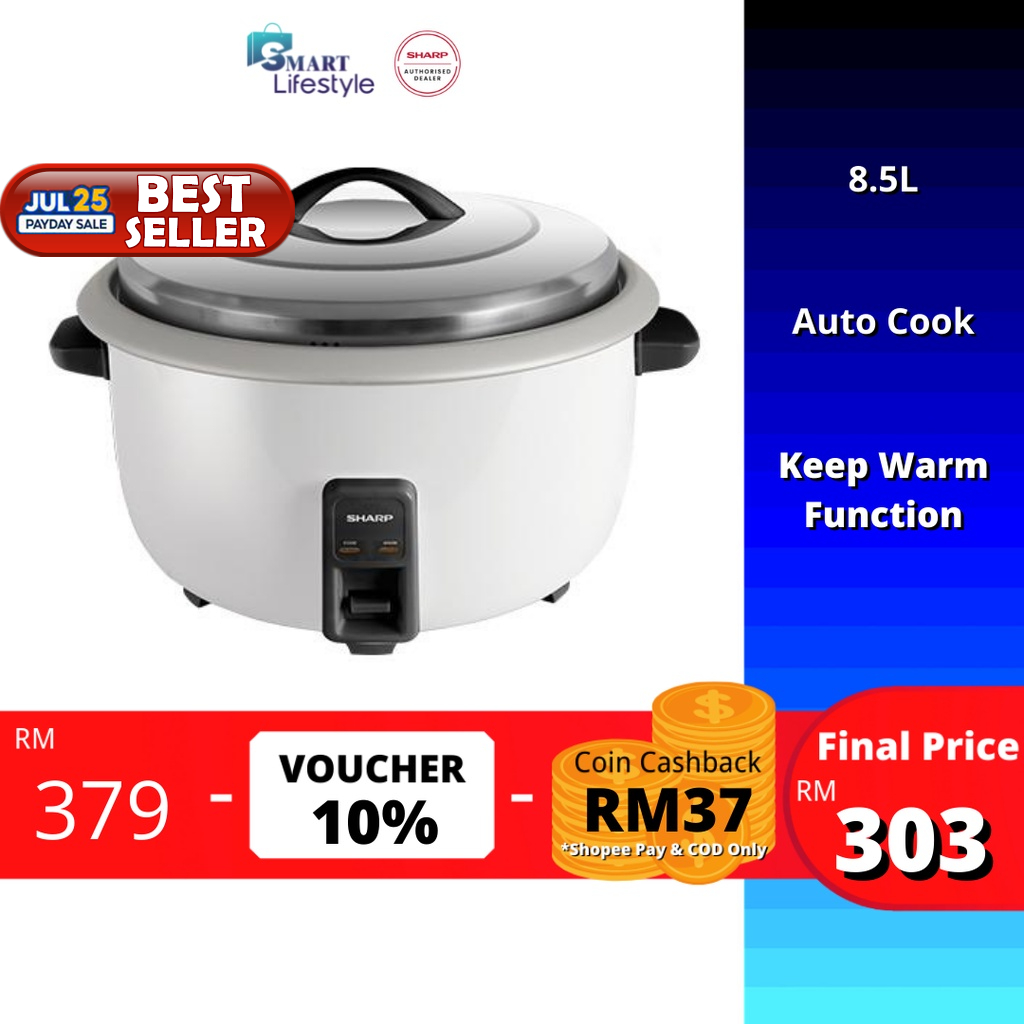 Sharp Rice Cooker (8.5L) KSH858CWH | Shopee Malaysia