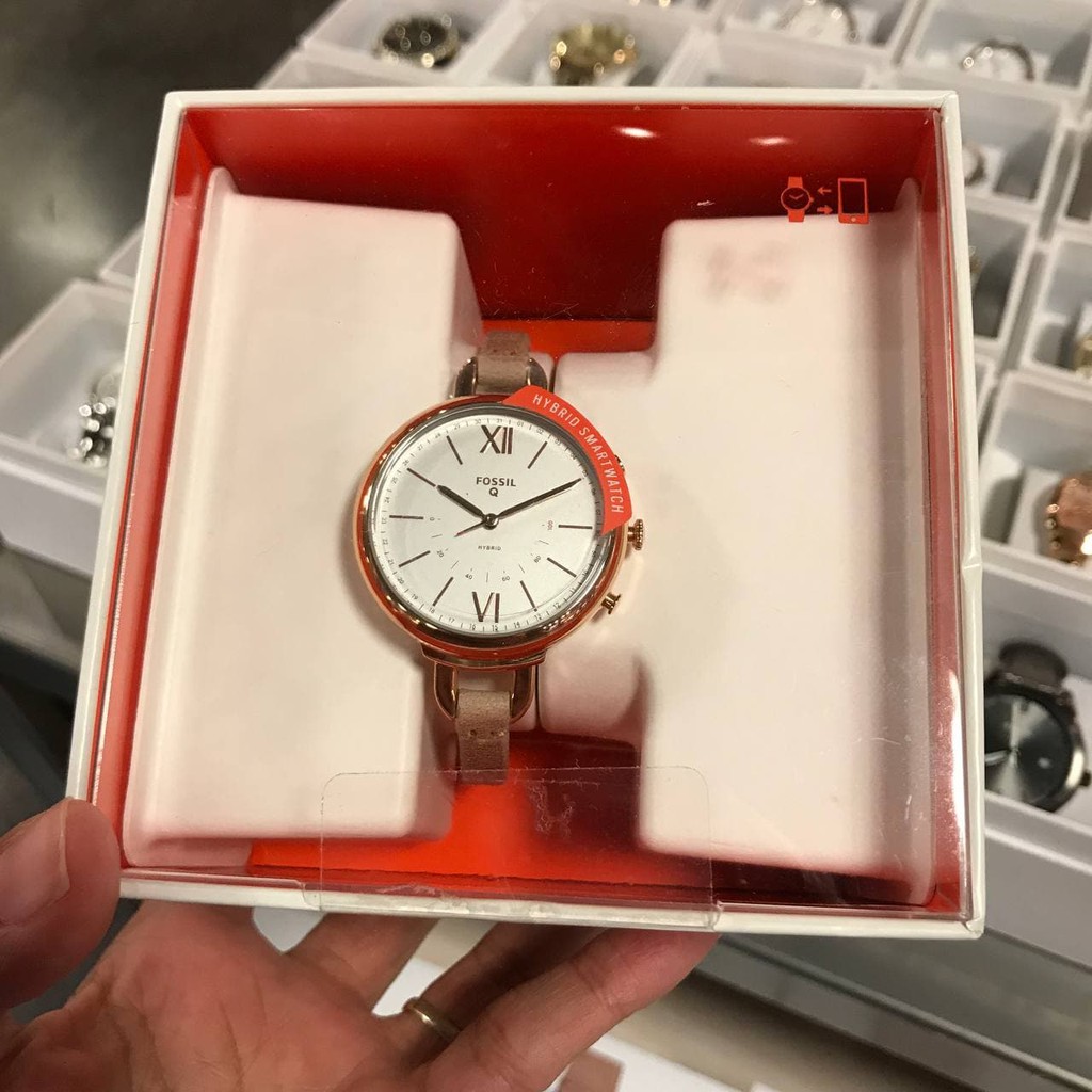 Fossil women's q outlet annette leather hybrid smartwatch