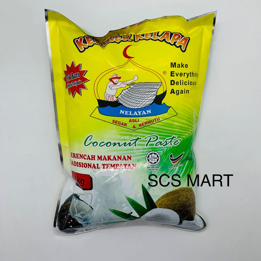 Nelayan Brand Coconut Paste 1kg Kerisek Kelapa Cap Nelayan | Shopee ...