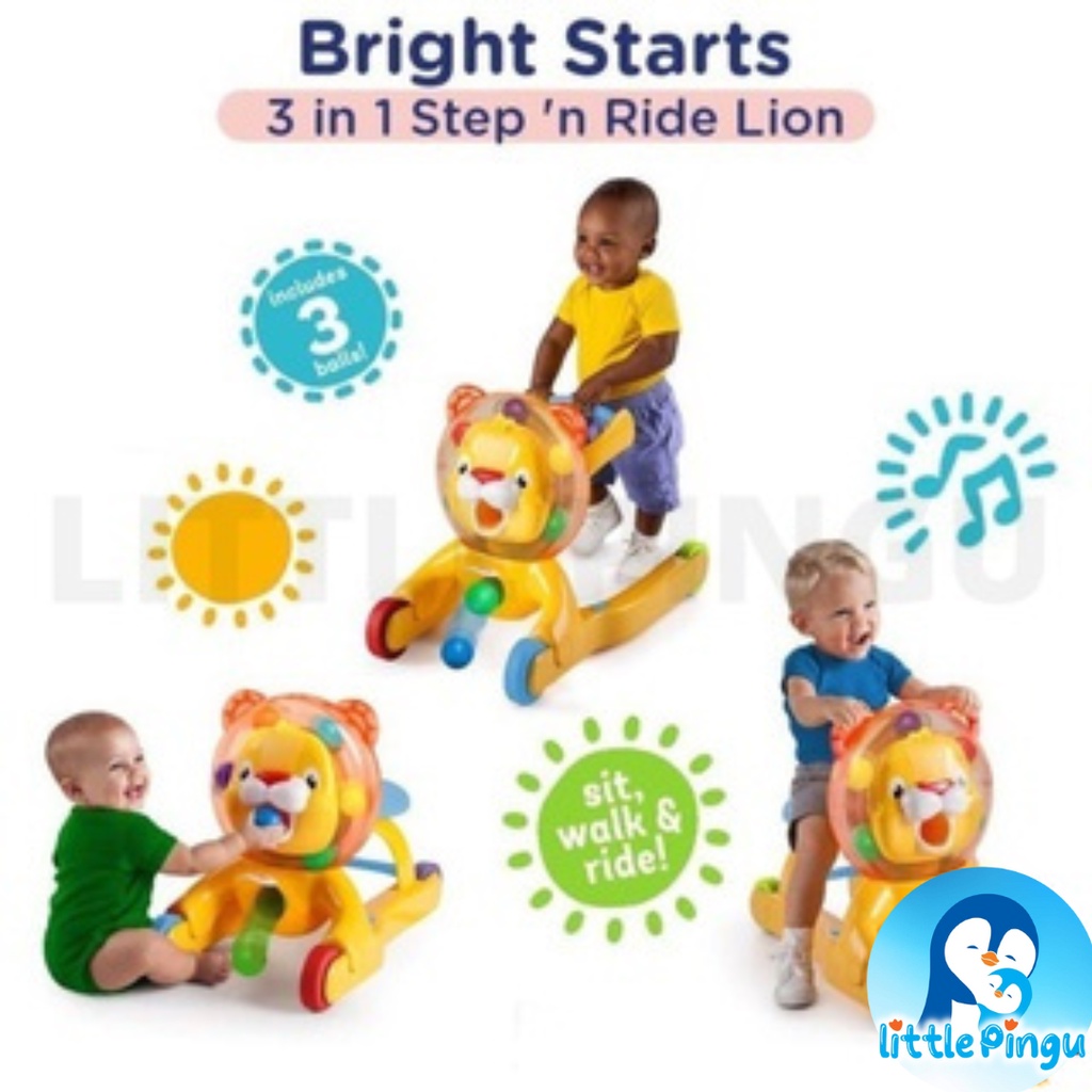 Bright Starts 3 In 1 Step n Ride Lion Ride On Toy | Shopee Malaysia