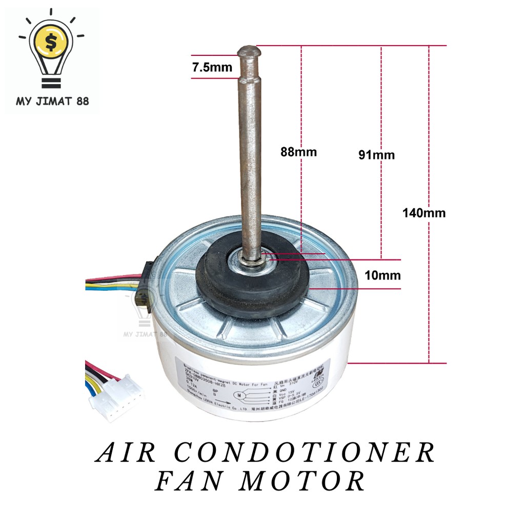 AIR CONDITIONING FAN MOTOR ZFK0803508HX25 DC310V35W0.12A 2HP