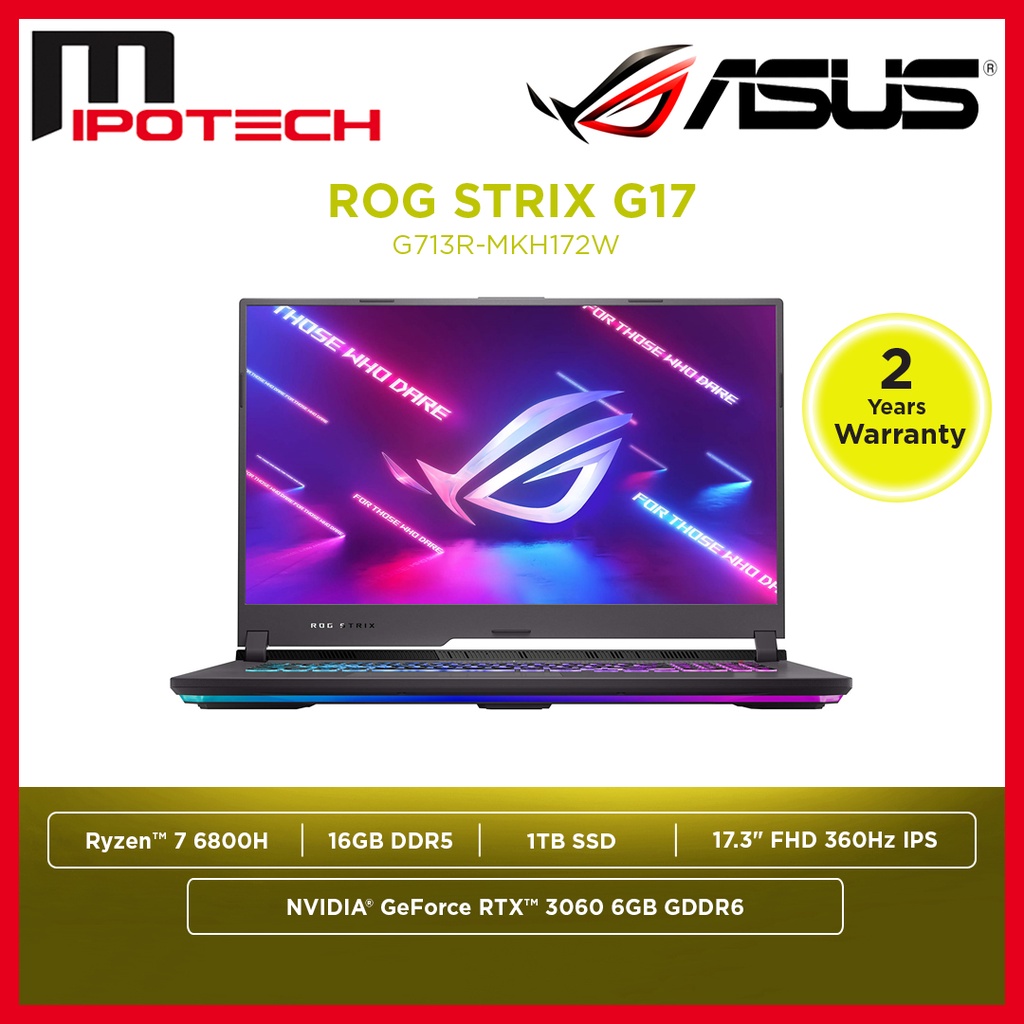 Asus ROG Strix G17 G713R-MKH172W 17.3'' FHD 360Hz Gaming Laptop ( Ryzen ...