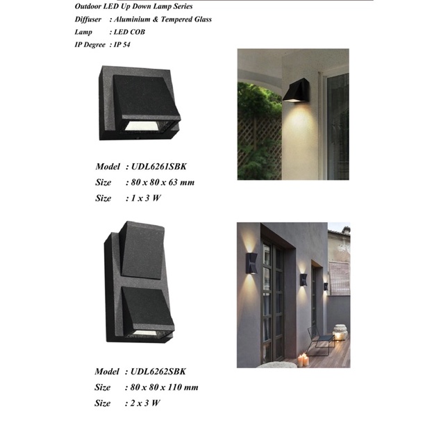 Outdoor LED Up Down Lamp Series Modern Design Weatherproof Wall Light ...