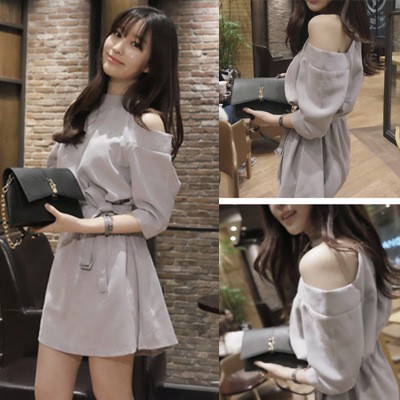 Korean off shoulder dress best sale