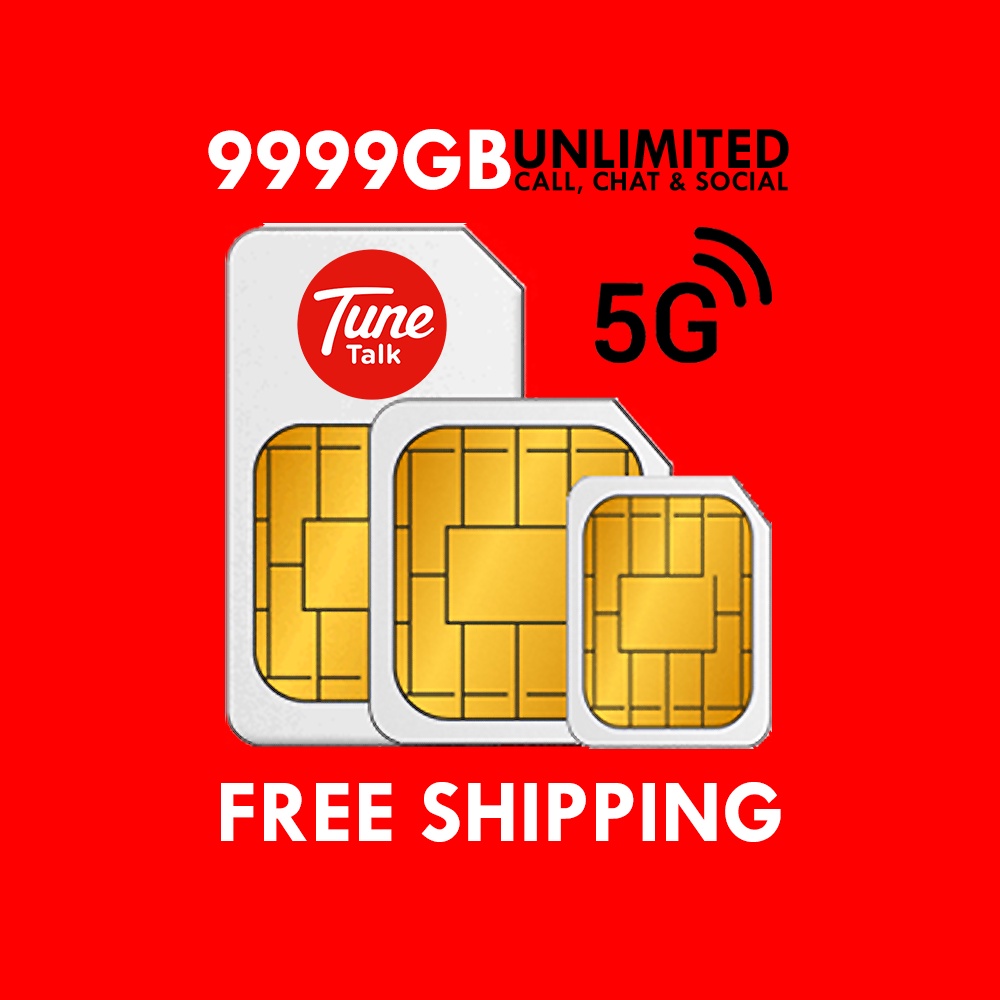 FREE Tunetalk Sim Card Unlimited Internet Data & Call Hotspot Simkad ...