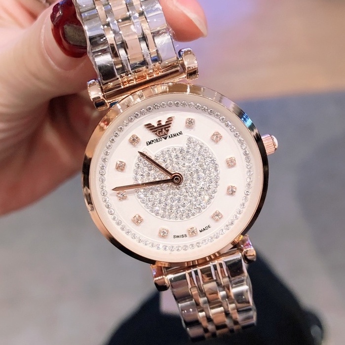 Emporio armani clearance watch diamonds