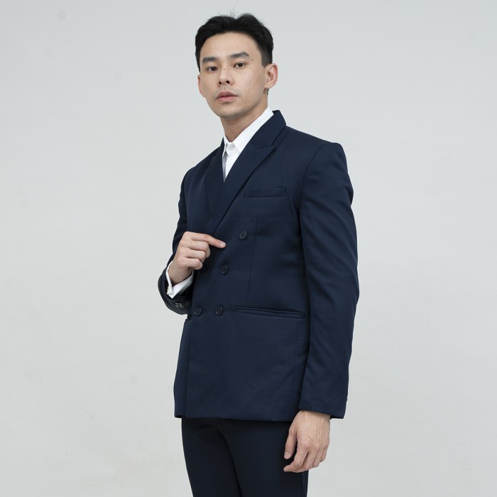 Jas Double Breast Navy Blazer Formal Men Jas Nikah | Shopee Malaysia