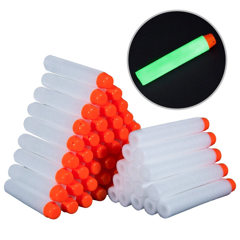 Lot De 200 Munitions Nerf En Mousse Bleu Clair Et Blanc – 7,2 Cm – Compatibles Avec Blasters N-Strike Elite – Pour Enfants Dès 3 Ans