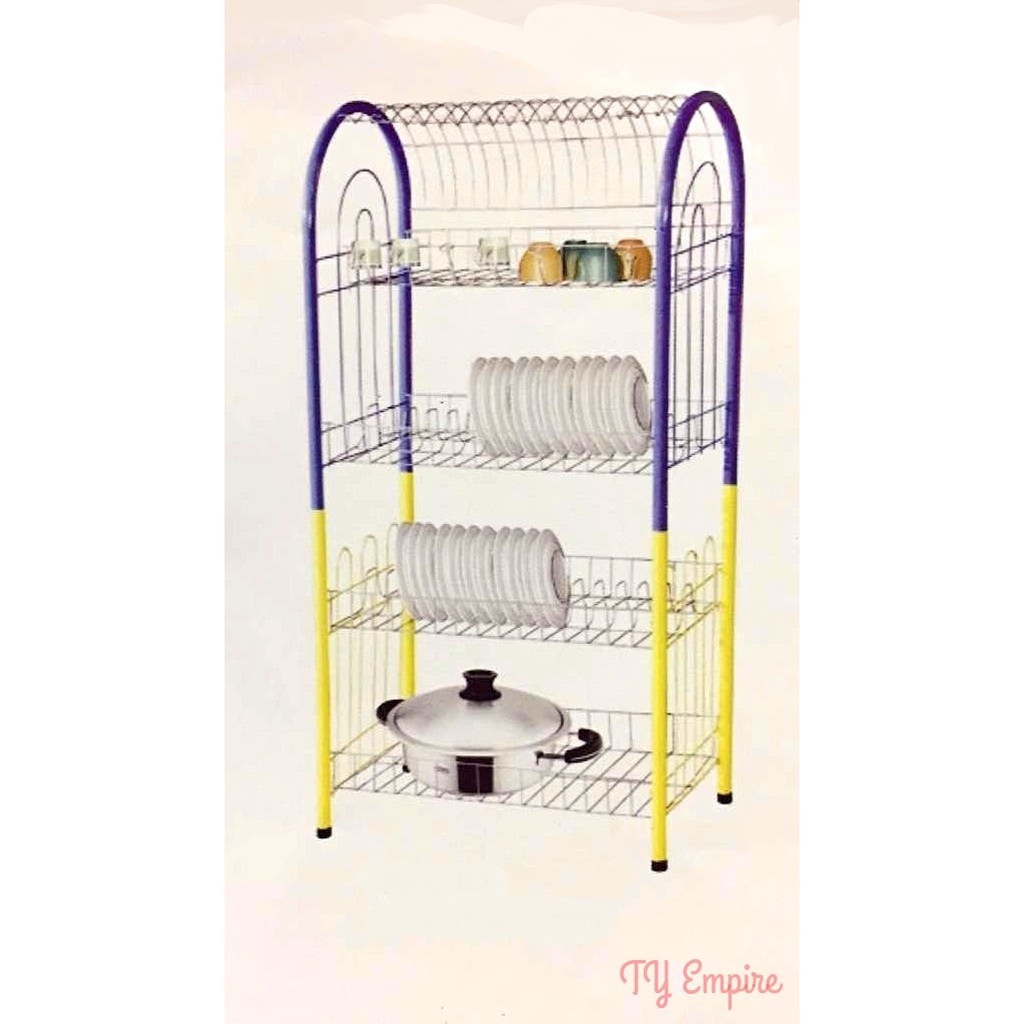 4 Tier Heavy Duty Dish Rack Shopee Malaysia