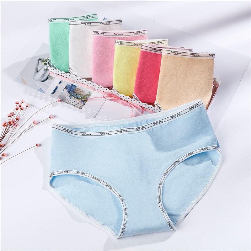 Innsly Candy Colors Panties Women Cotton Briefs Comfortable Healthy Girls  Underwear