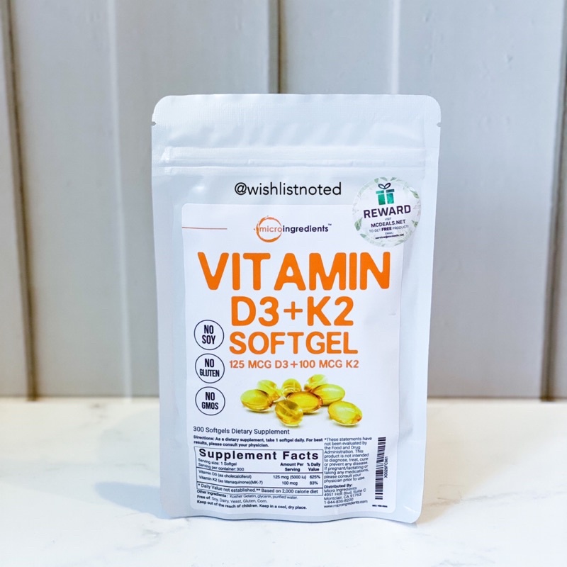 Micro Ingredients Vitamin D3 K2 Shopee Malaysia
