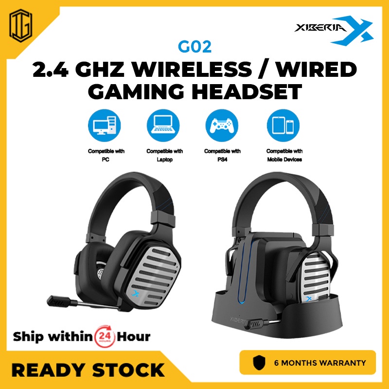 XIBERIA G02 2.4GHz Wireless Headphone Gaming Headset With Wireless