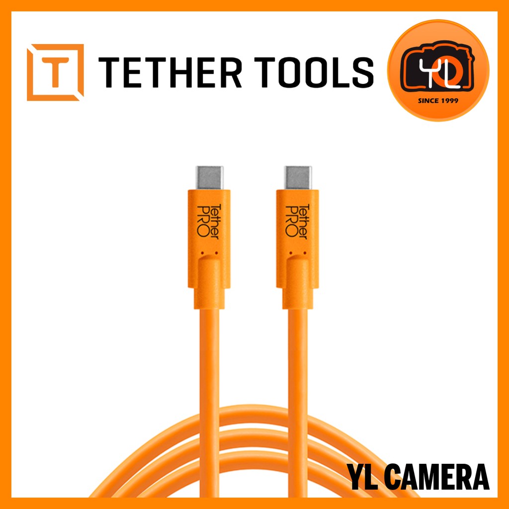 Tether Tools CUC15-ORG TetherPro USB-C to USB-C Cable 15 Feet (4.6m ...