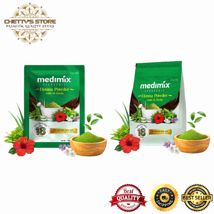 Medimix Ayurvedic Henna Powder with 18 Herbs (150g/400g) For Soft