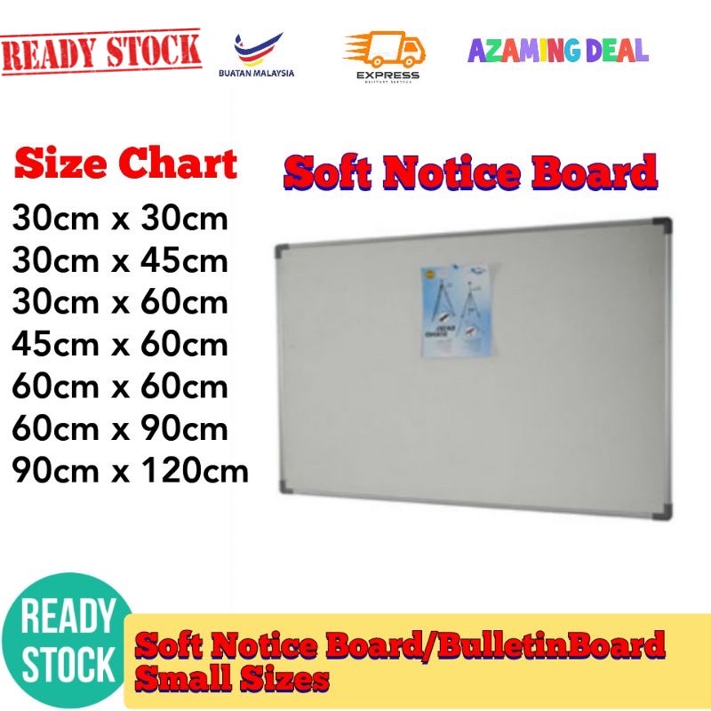 Notice Board Soft Board Pin Board (ALL SIZE READY STOCK) 1x1 1x1.5