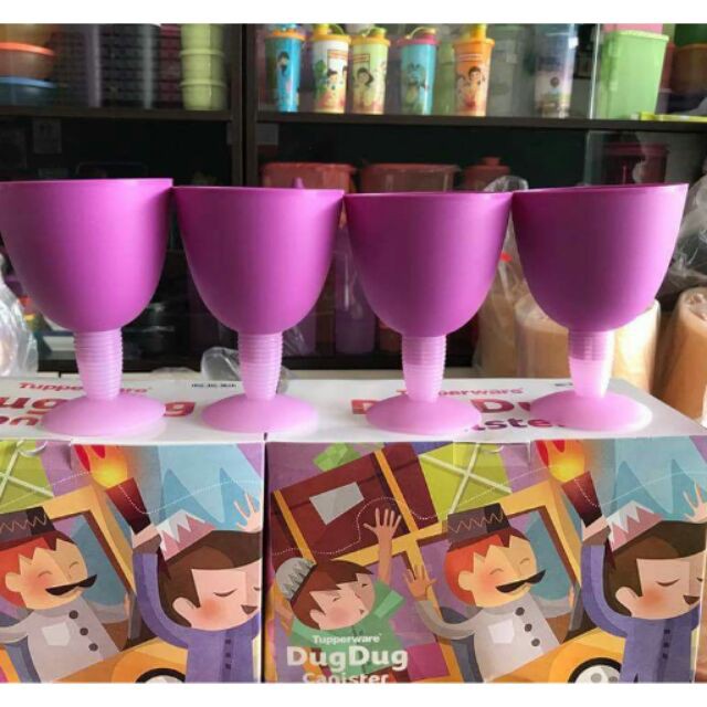 Tupperware purple goblet 225ml (4pcs) | Shopee Malaysia