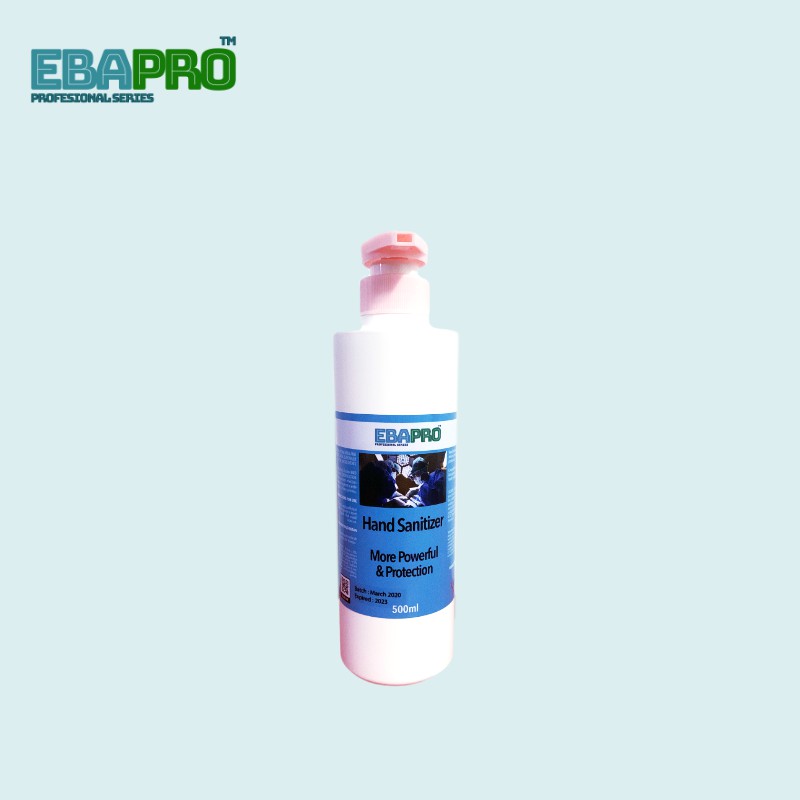 EBAPRO PROFESSIONAL ALCOHOL HAND SANITIZER 70 with QUAT BIOCIDE 500 ML