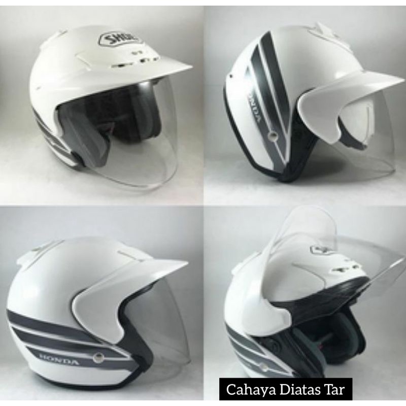 HELMET SHOEI J-FORCE HONDA PUTIH COPY 9/10 | Shopee Malaysia