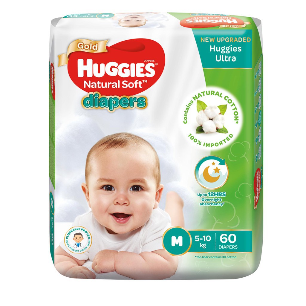 Pampersbarang Baby Huggies Ultra Natural Soft Diapers Super Jumbo