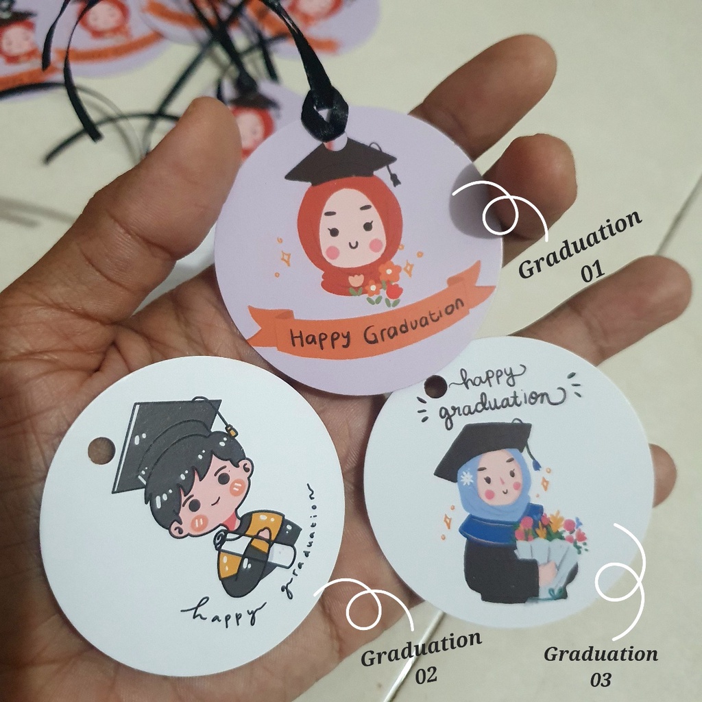 (10pcs) Hang Tag Happy Graduation Graduation School Class Promotion ...