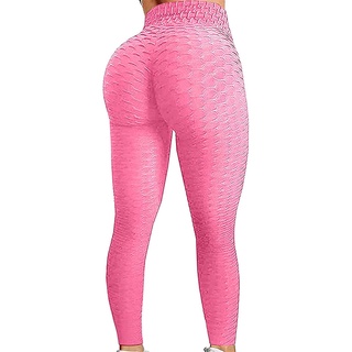 Women Honeycomb Anti Cellulite Leggings High Waist Yoga Pants Bubble  Textured Scrunch Ruched Butt Lift Running Tights Plus Size