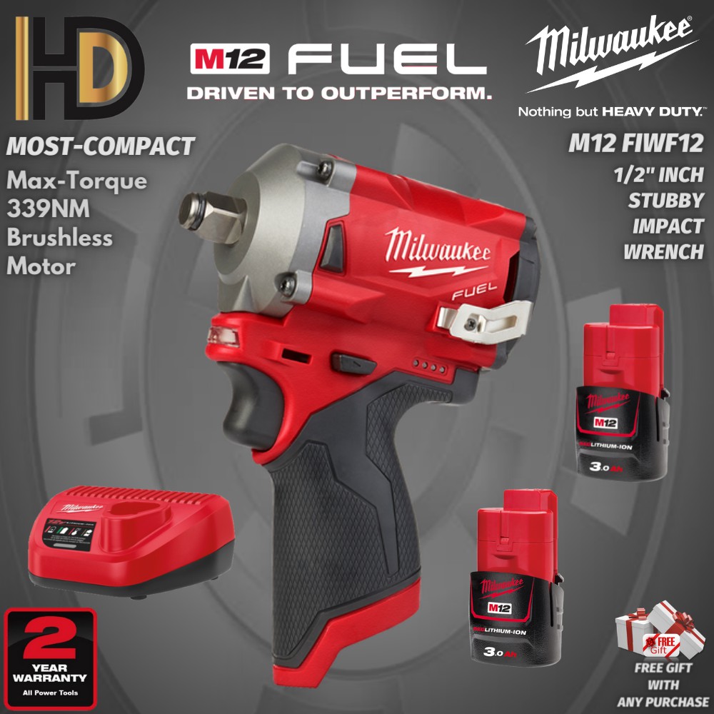 Milwaukee m12 discount stubby impact wrench