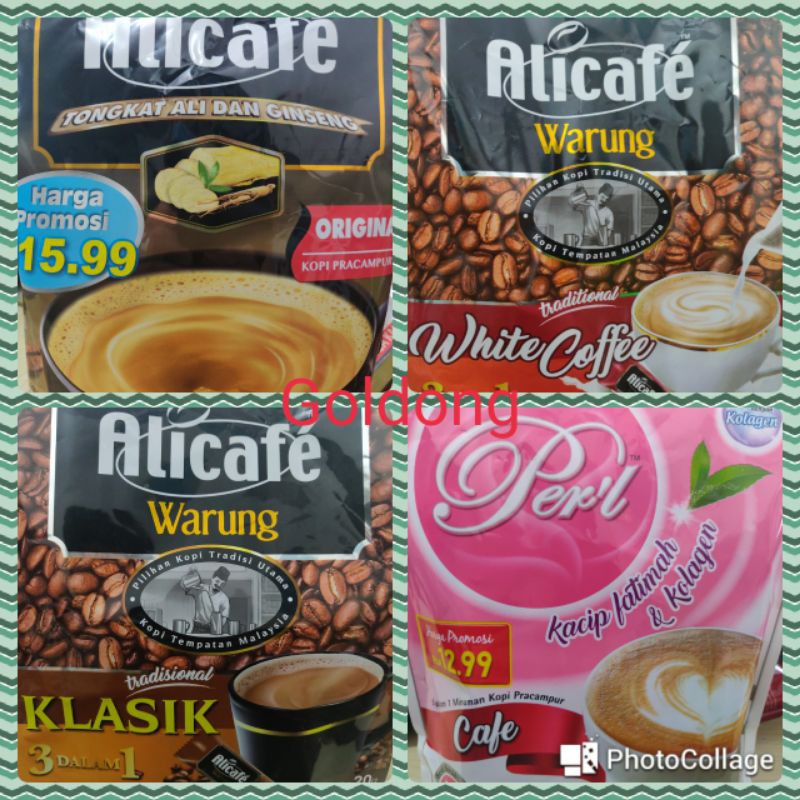 Alicafe Tongkat Ali And Ginseng Original Perl Kacip Fatimah Kolagen Cafe Alicafe Warung Kopi 4856