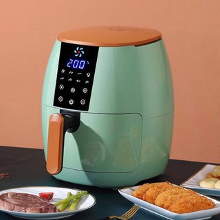 Sanptent 5.8 Quart Air Fryer, Electric Hot Oven Oilless Multifunctional Cooker with Digital LED Touchscreen, Auto Shut-Off (Green)