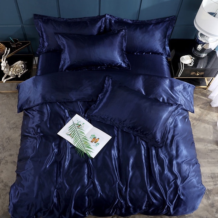 Ice Silk Satin ready stock Bedsheet Pillowcase Bolster Case Quality ...