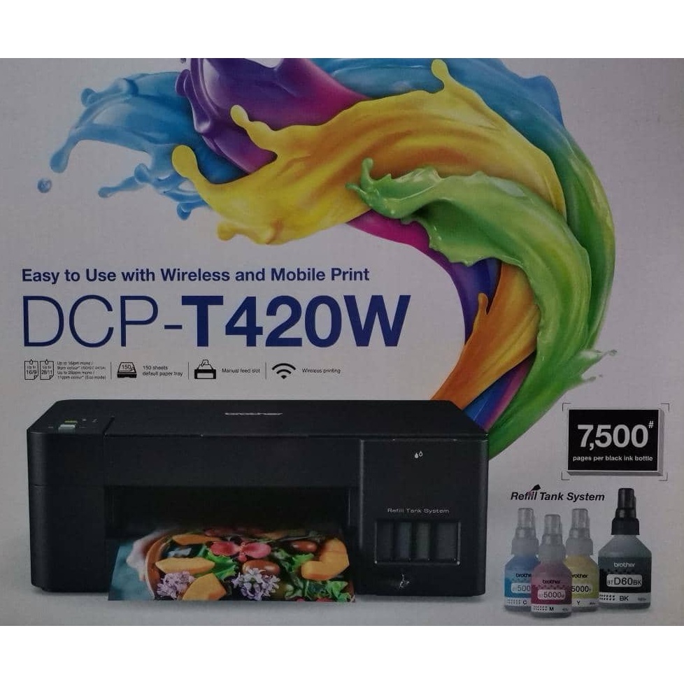 Brother DCP-T420W Refill Tank Wireless 3 in1 Printer | Shopee Malaysia