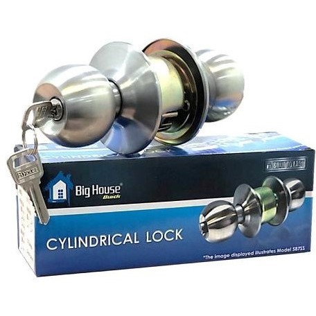 Cylindrical Door Knob Lock Set Premium Round Balll (60mm) / Tombol ...