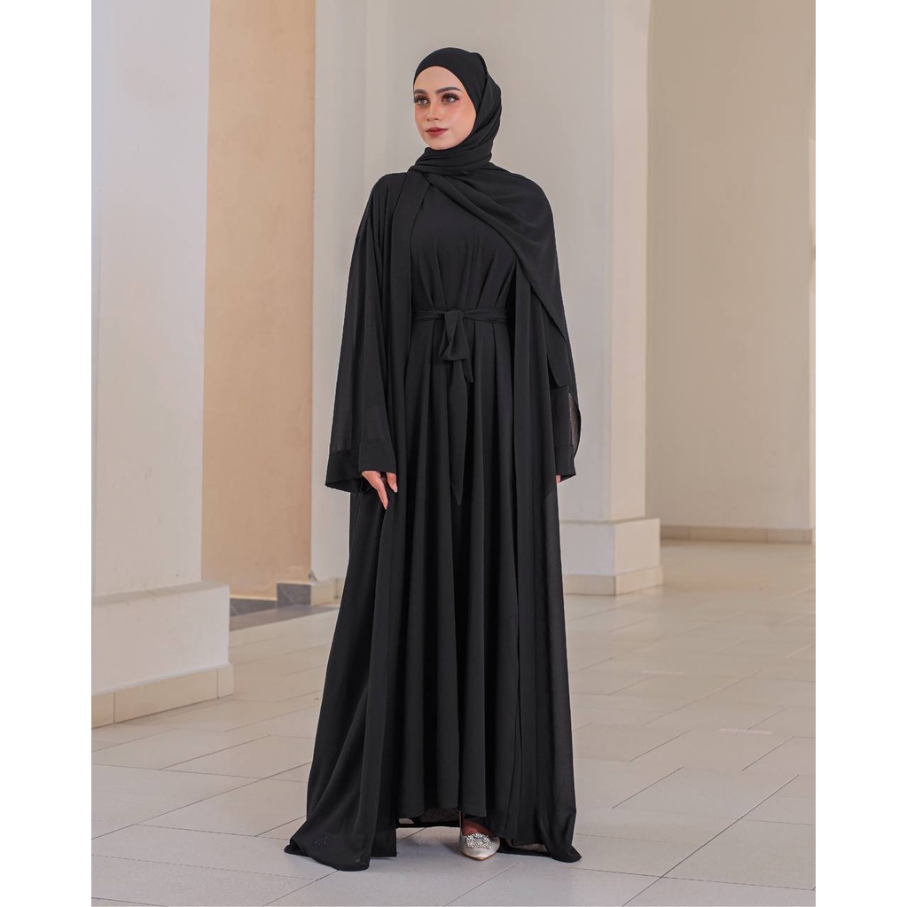 Yasmeen Unlined Abaya Qiszar Baju Raya 2022 Jubah Cardigan Jubah