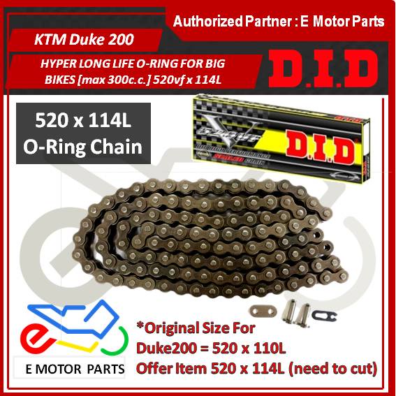 KTM DUKE 200 SPROCKET GEAR DEPAN BELAKANG DUKE200 ORING FRONT REAR