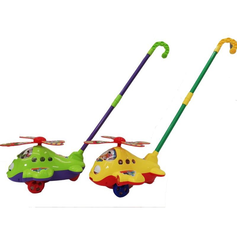 GKIDS 301 Push & Pull Helicopter Plane Kids Toy Pushing Plane with