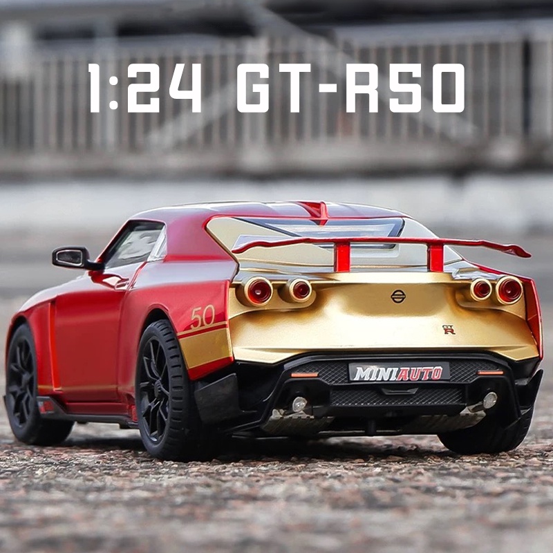 1:24 Scale Nissan GT-R50 Alloy Car Model Diecast Car Sound Light Car ...