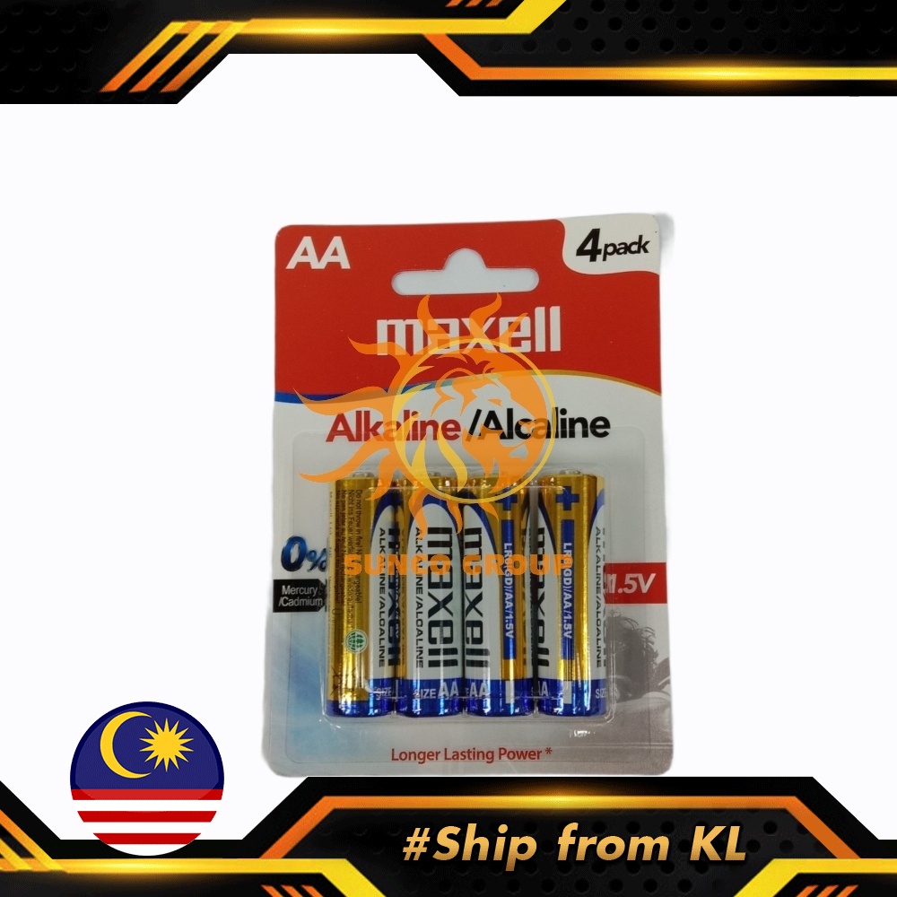 Maxell Pack 4 Piles Alcalines LR03 AAA 1,5V