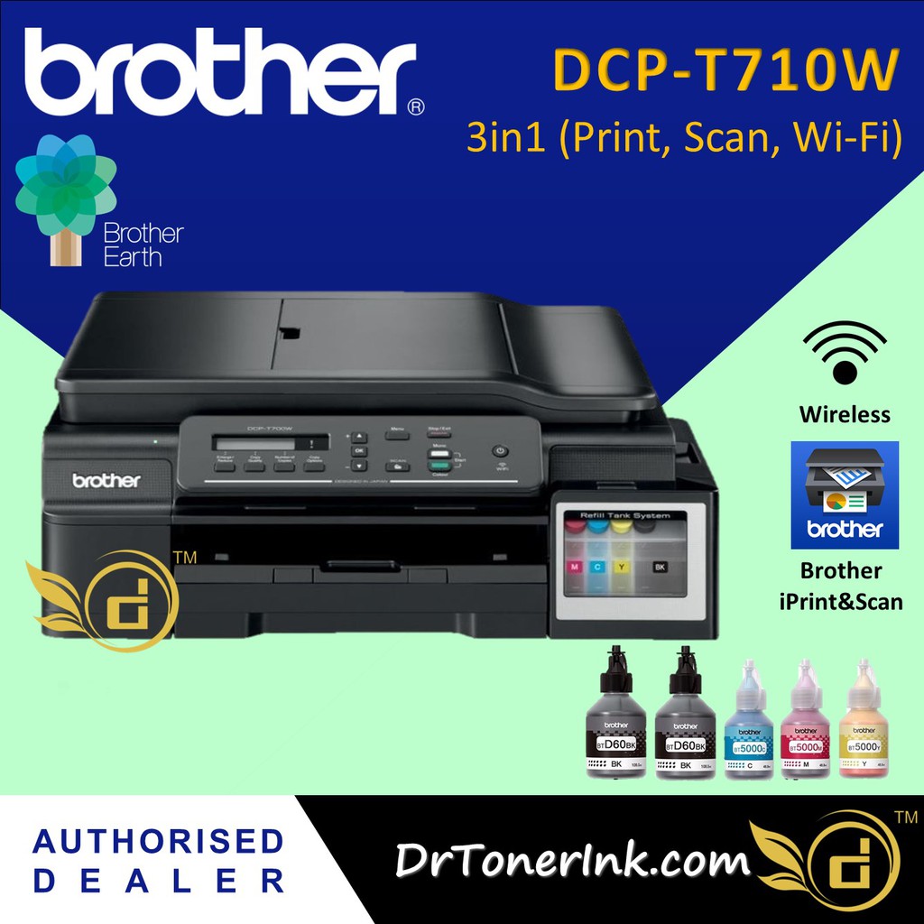 Brother Multi-Function DCP-T710W / DCP T710 W / T 710W Ink Tank Print ...