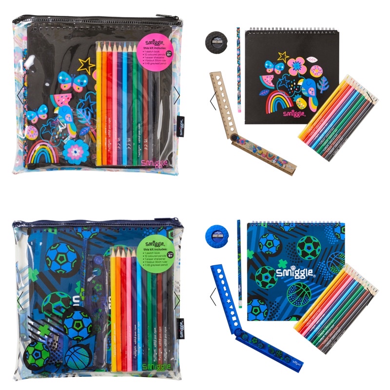 SMIGGLE PCASE KIT SKETCH FLOW STATIONERY 💯 ORIGINAL Shopee Malaysia