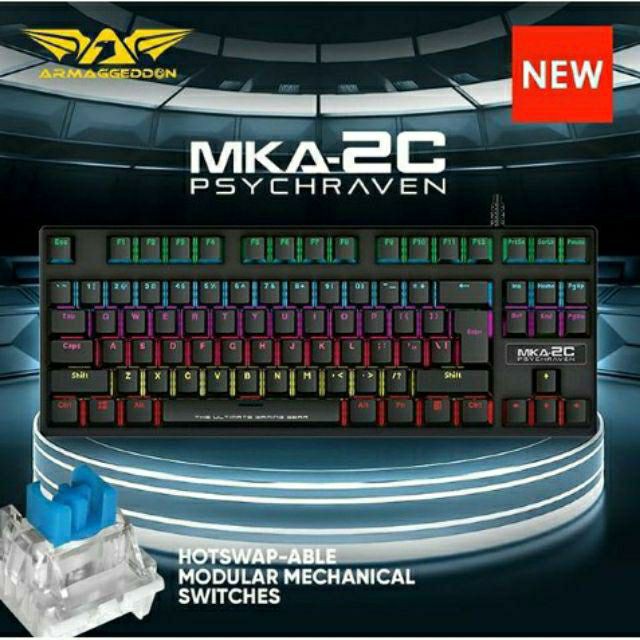 Armaggeddon MKA-2C Mechanical Gaming Keyboard - Blue Switches | Shopee ...
