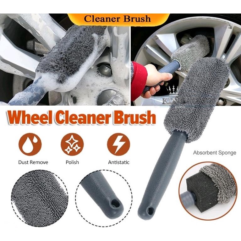 Premium Microfiber Wheel Tire Rim Brush Detailing Duster Car Wash