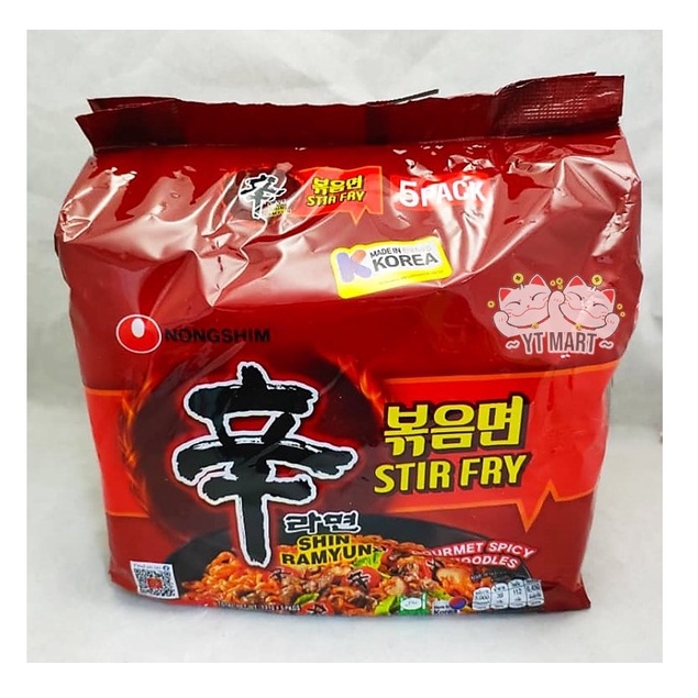 NongShim Shin Ramyun Stir Fry (5 x 131g) (Made in Korea) | Shopee Malaysia