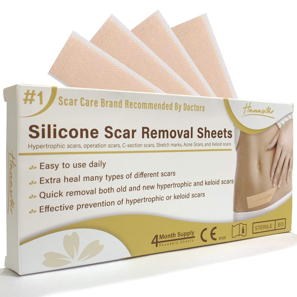 Hanascar Silicone Scar Sheets Works On Old And New Scars C Section Surgery Burn Acne Scars 3649