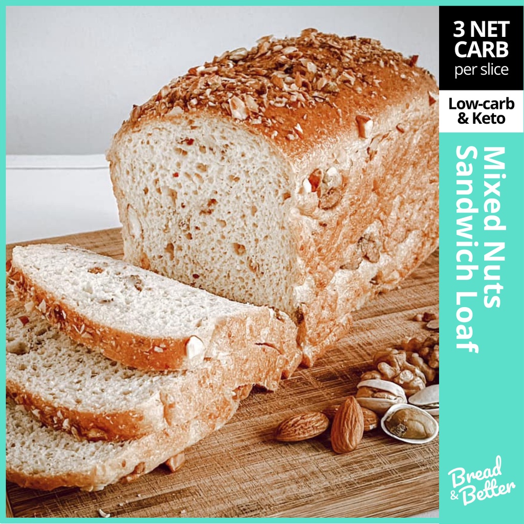 Keto / Low-Carb Sandwich Bread Loaf (With Nuts) | Shopee Malaysia