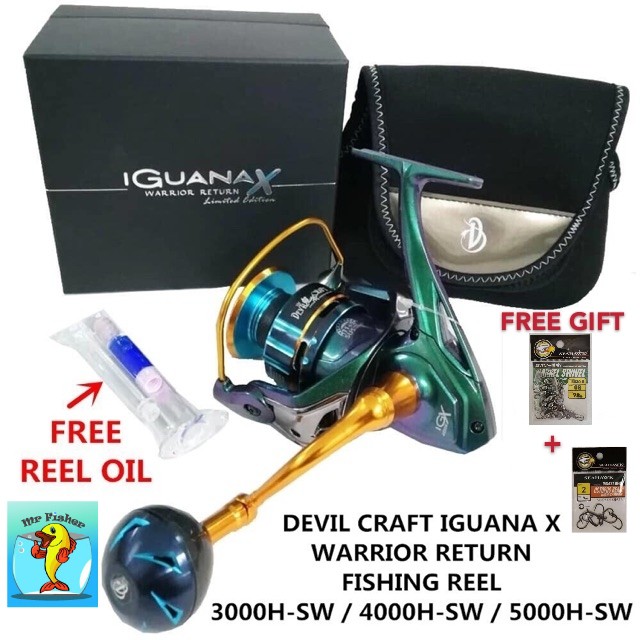 FISHER DEVIL CRAFT IGUANA X WARRIOR RETURN FISHING REEL 3000HSW