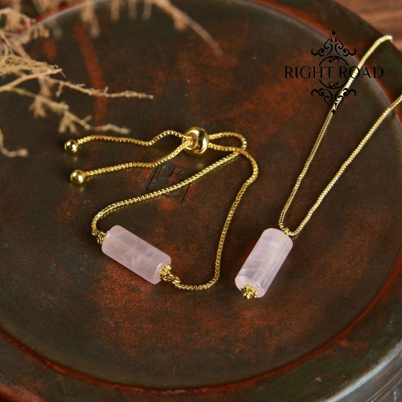 With Certificate Lucky Charm Bracelet 2022 Couple Energy Rose quartz